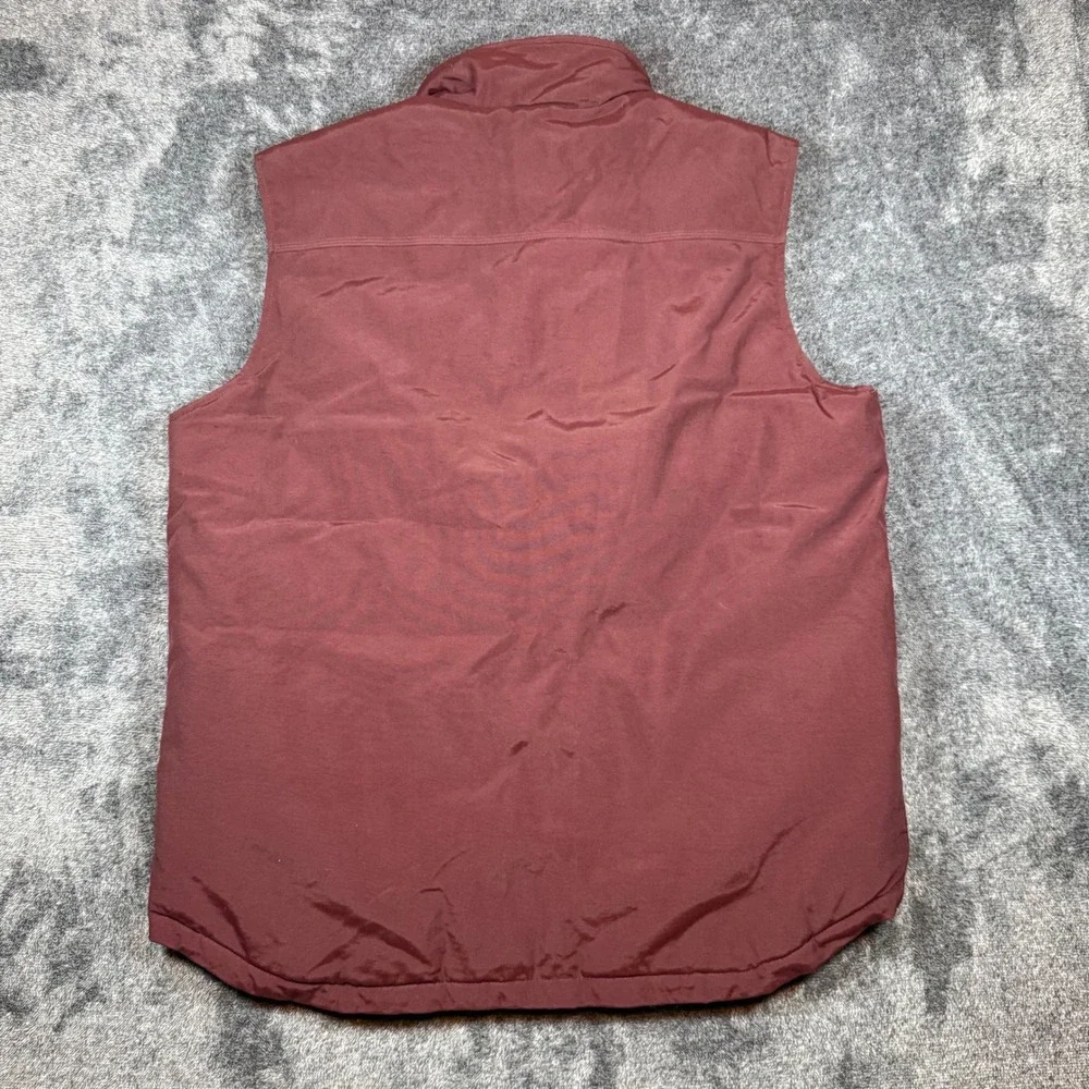Carhartt V27 RDW Nylon Quilted Work Vest Redwood Mens XL Tall V27RDW